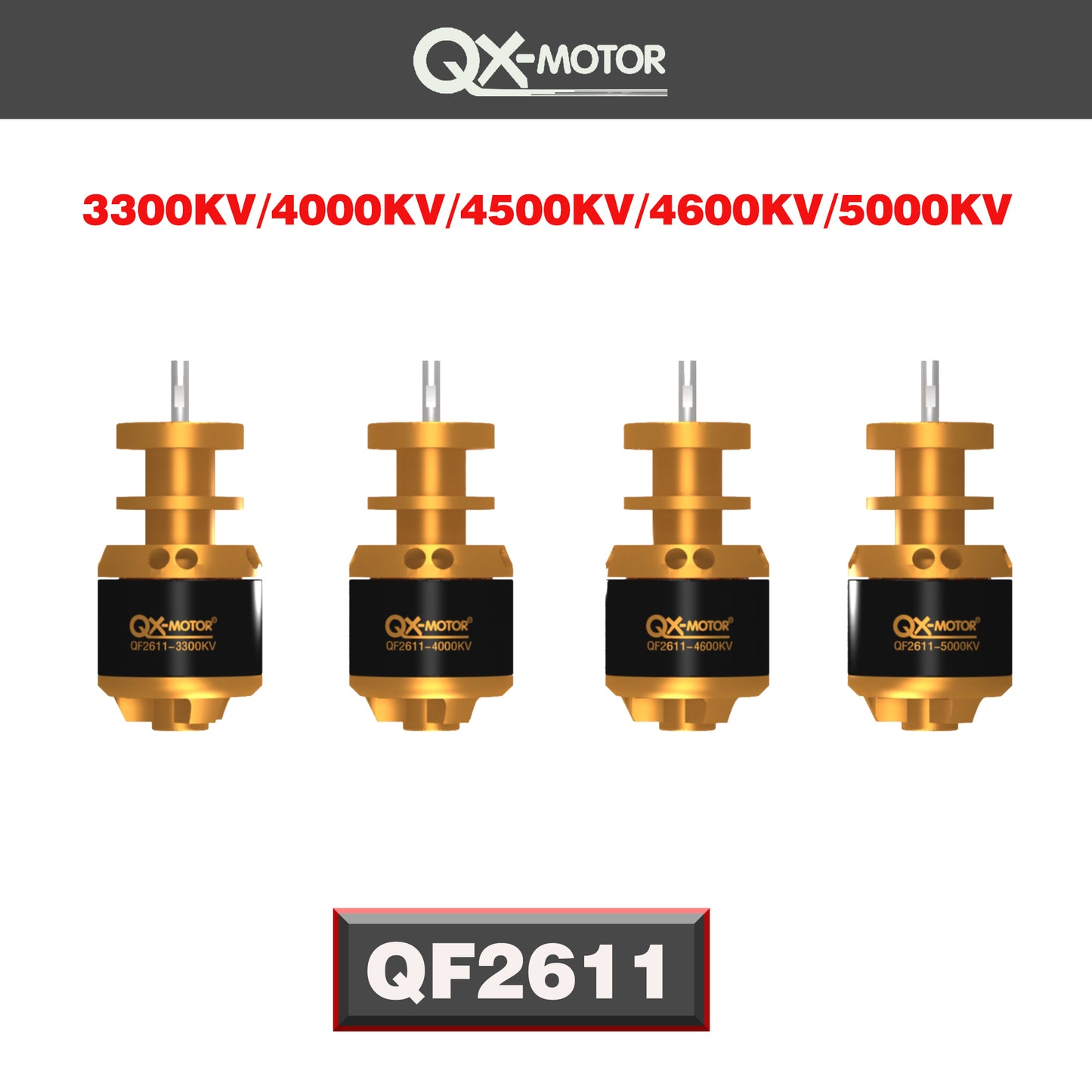 QX-MOTOR QF2611 3300KV 4000KV 4500KV 4600KV 5000KV brushless motor for 50mm 64mm EDF