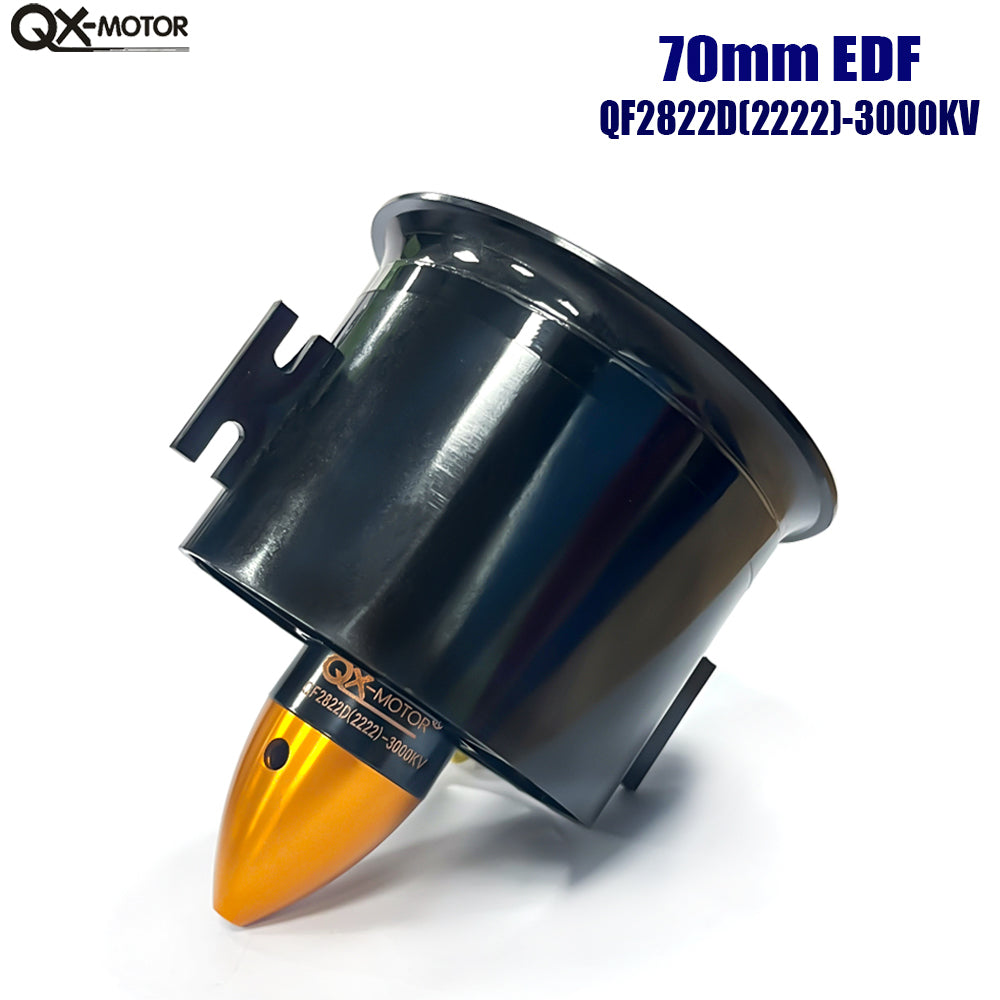 QX-MOTOR 70mm EDF 6 Blades Ducted Fan QF2822 3000KV Brushless Motor for FMS RC Drone DIY Parts