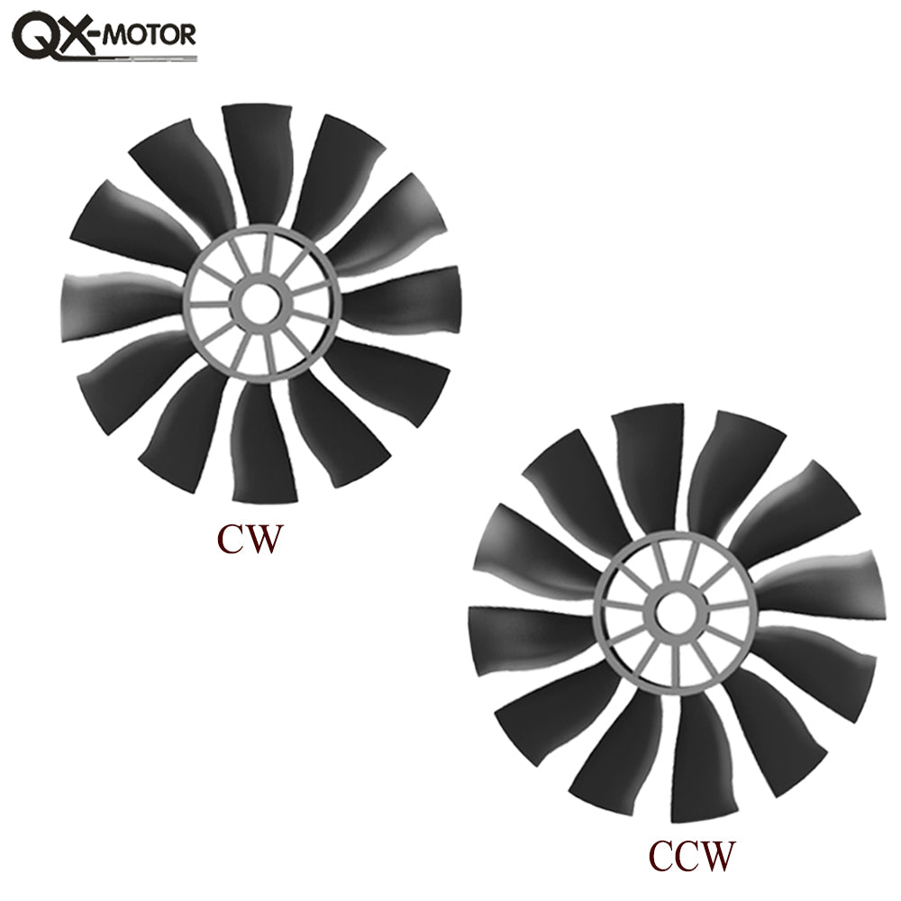 QX-MOTOR 50mm 12 Blades Ducted Fan CW CCW no motor For RC Airplane Remote Controlled Toys