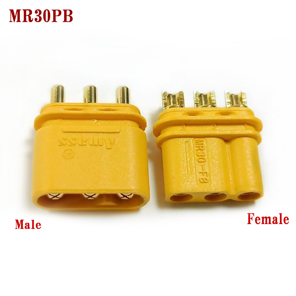 50pairs Amass MR30PB Male Female Connector Plugs with Sheath For RC Lipo Battery Remote Control Toy Accessories