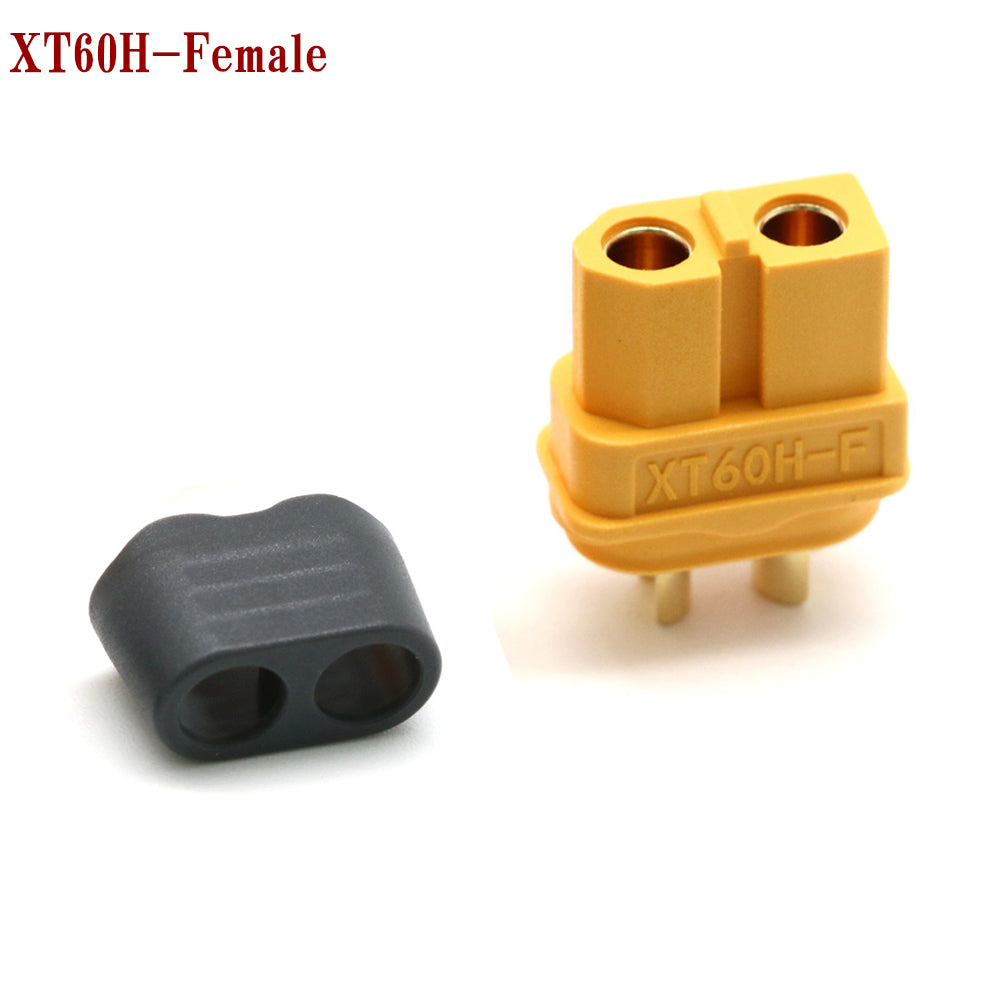 Amass 50 Pairs XT60H Bullet Connector Plug Upgrated of XT60 Sheath Female Male Gold Plated for RC Parts