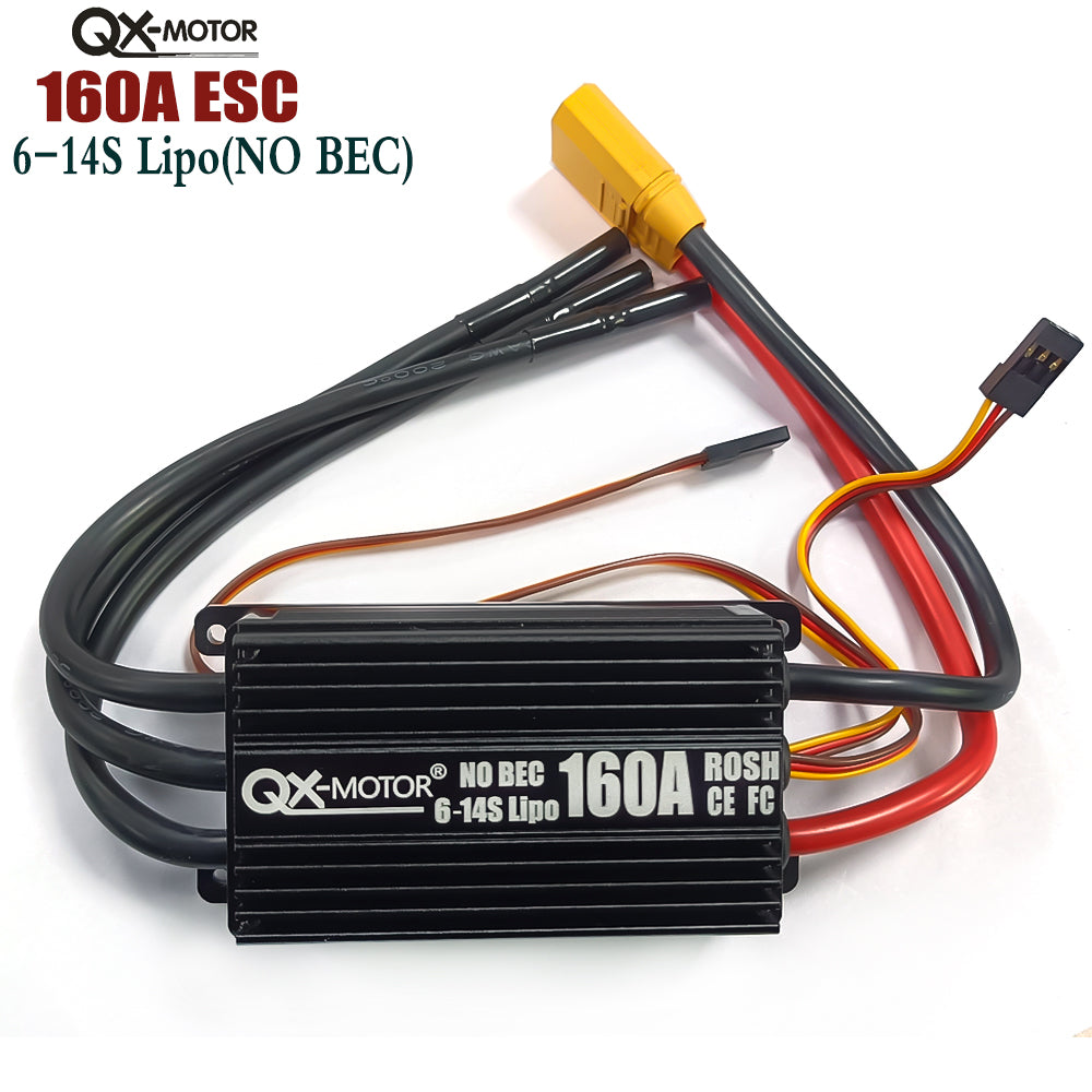 QX-MOTOR 160A 6-14S Lipo Brushless ESC No BEC for 90MM EDF RC Aircraft Quadcopter