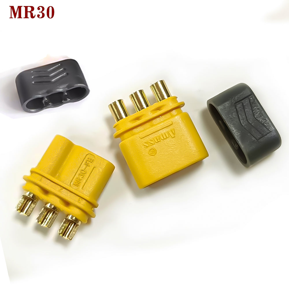 Amass 50Pairs MR30 Male Female Plug Connector with Sheath for Lipo Battery Connecting ESC And Motors