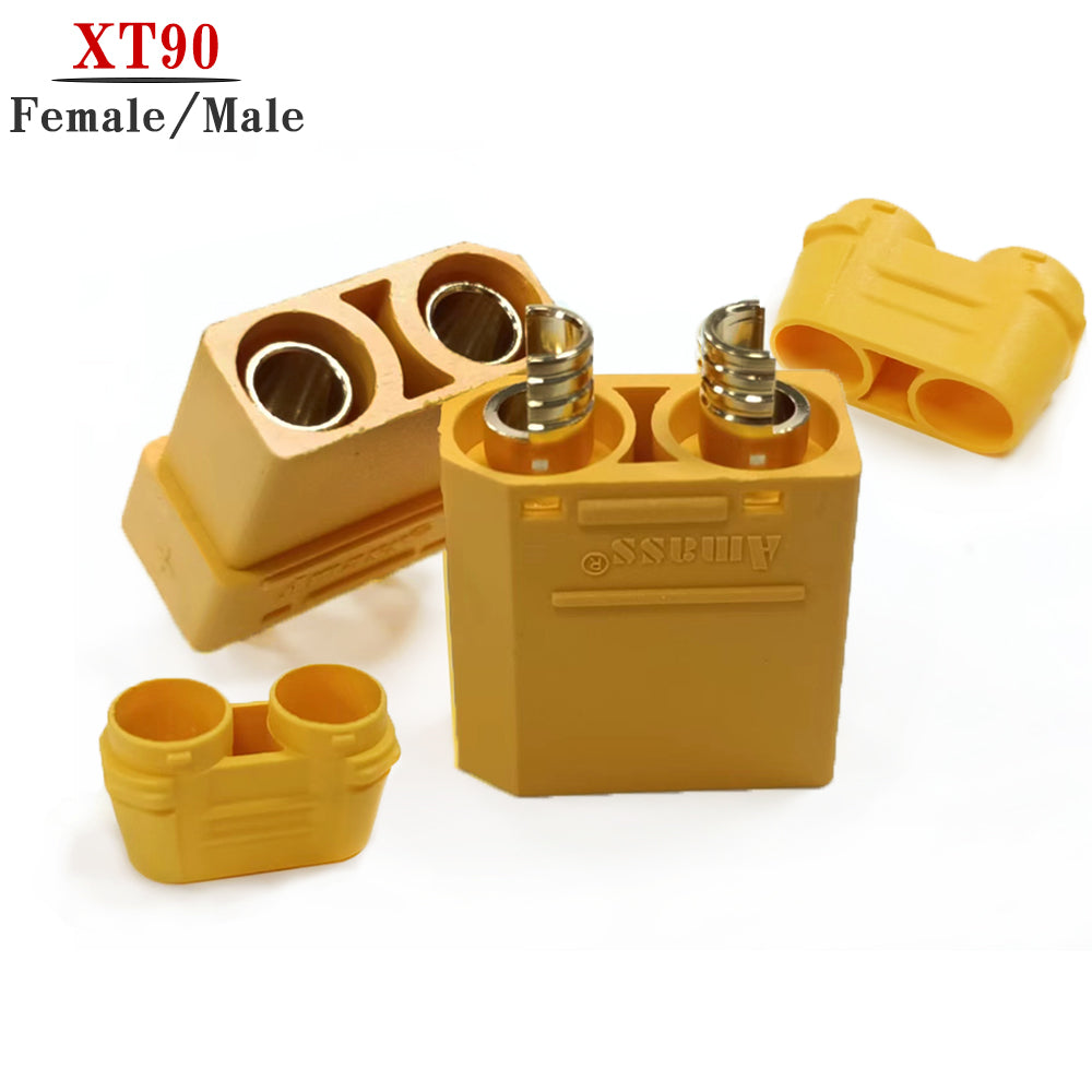 Amass XT90 Male Female Bullet Plug Connector Gold Plated XT-90 Banana Plug Jack Bullet Adapter For RC Lipo Battery Toys Parts