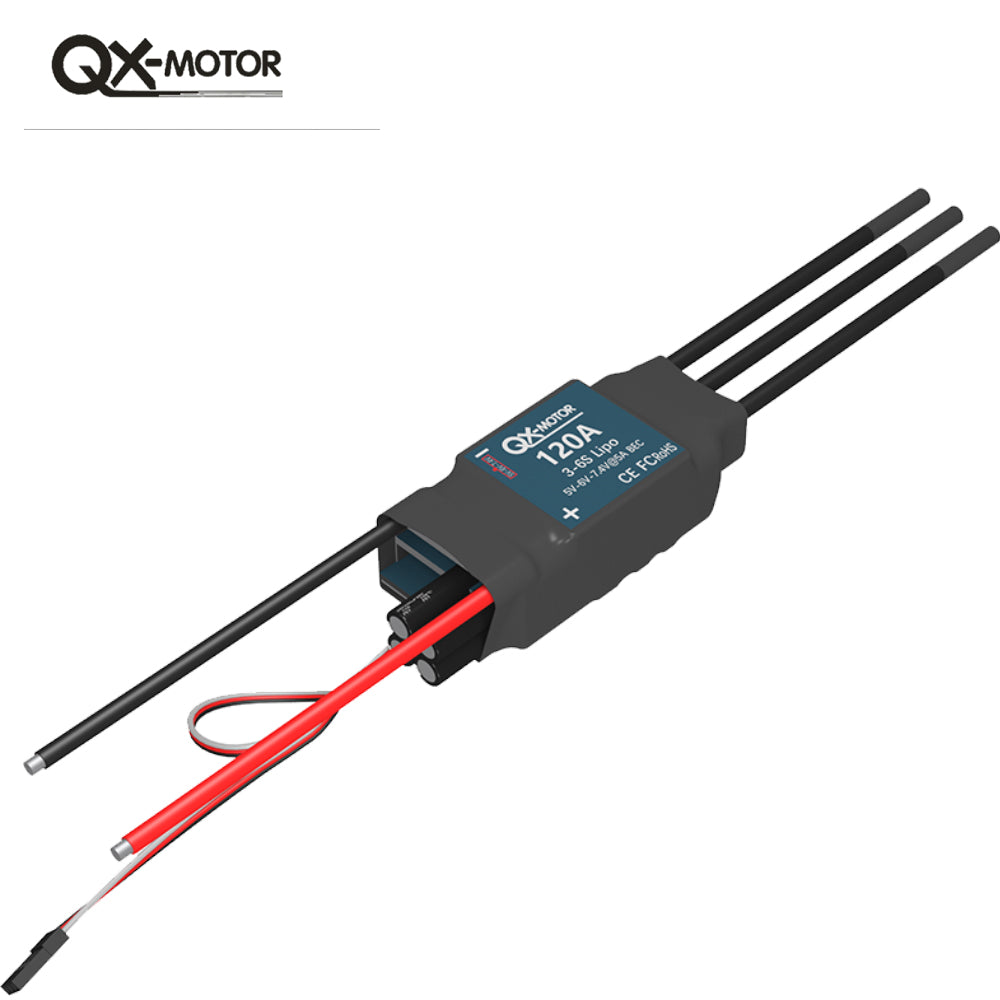 QX-MOTOR 120A ESC 3-6S with BEC, suitable for various types of remote-controlled toy drones, toy boats