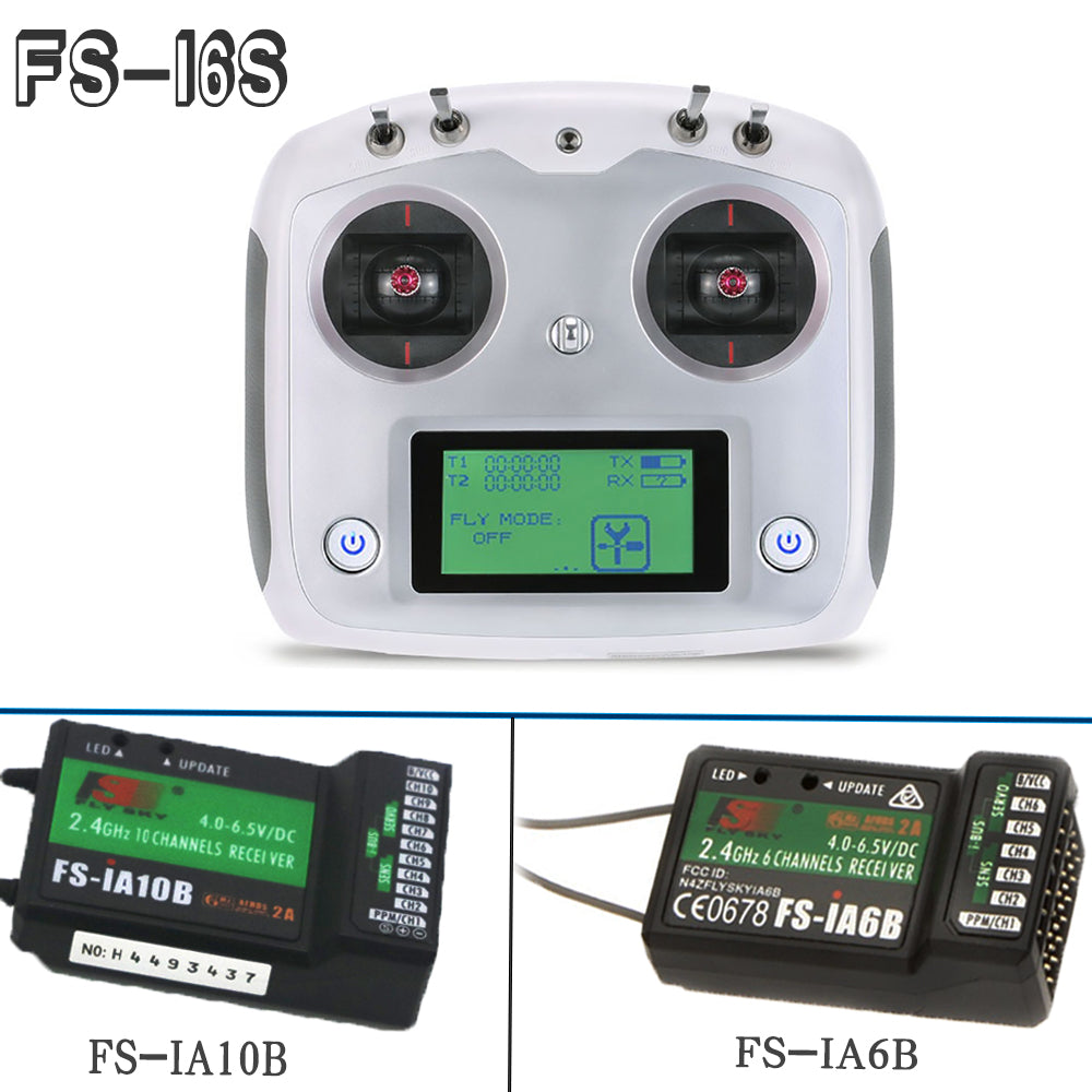 FlySky FS-I6S Remote Controller 2.4G Radio Transmitter with IA6B / IA10B Receiver for Remote Control Toy