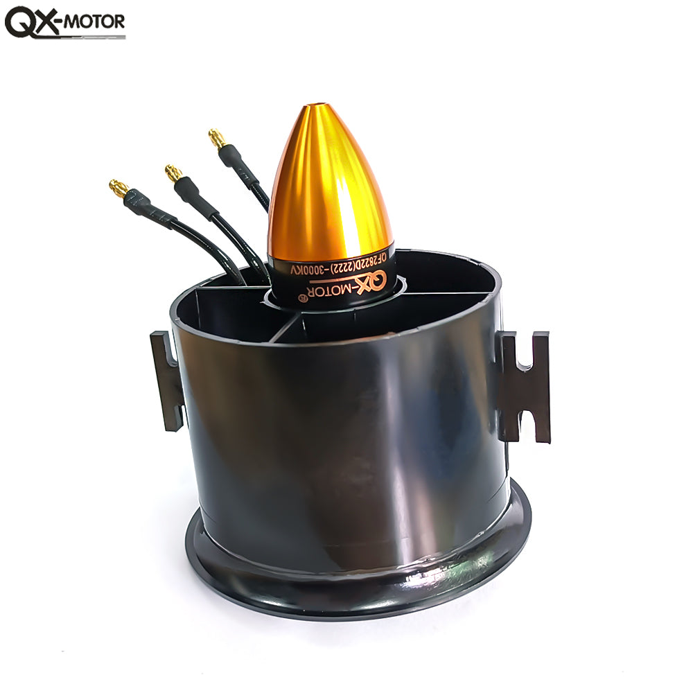 QX-MOTOR 70mm EDF 6 Blades Ducted Fan QF2822 3000KV Brushless Motor for FMS RC Drone DIY Parts