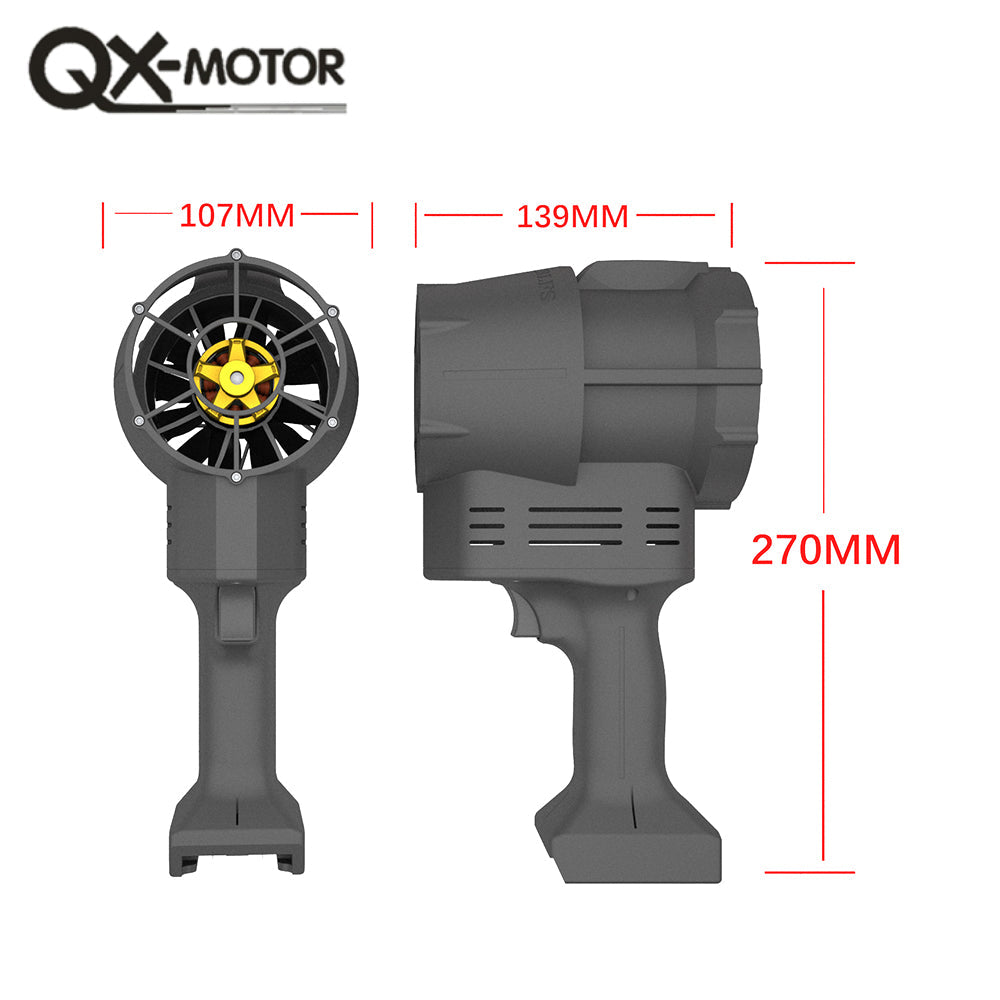 QX-MFLU 80mm 90mm new portable violent fan jet industrial aircraft, used for dust removal, water removal, and snow removal