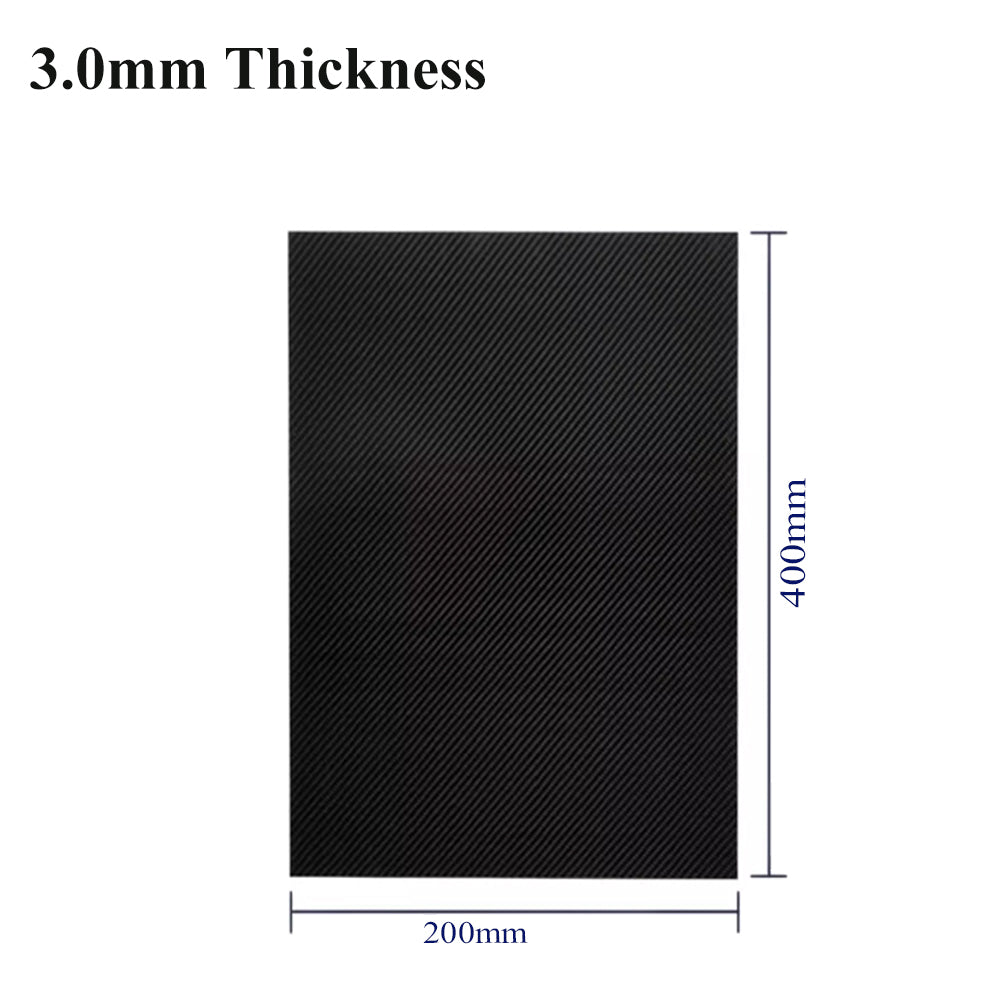 3K Carbon Fiber Plate 400*200mm Thickness 0.5mm 1mm 1.5mm 2mm 3mm 4mm 5mm High Composite Hardness Material Carbon Plate for RC Drones/Toys/Various Models