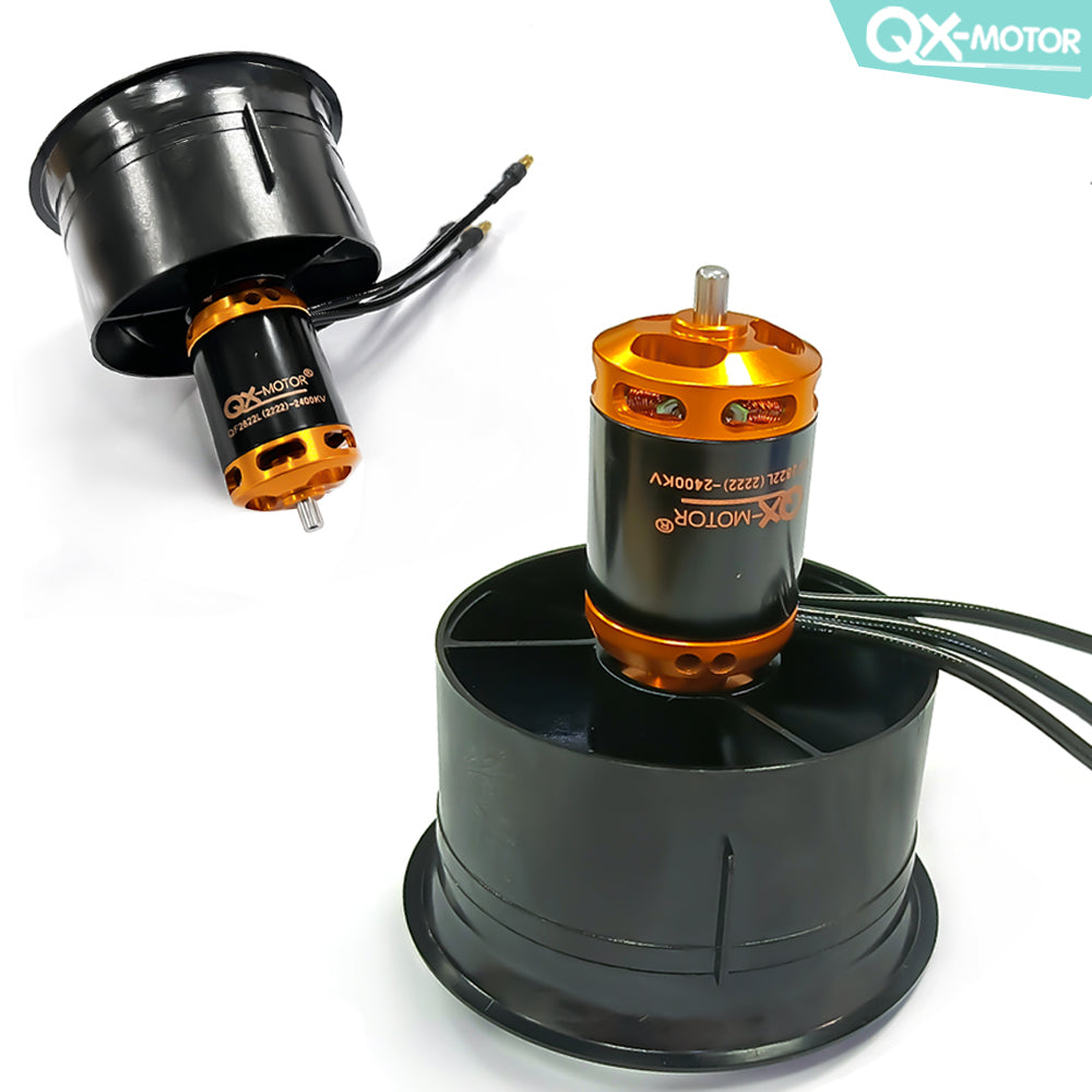 QX-MOTOR 64mm EDF 5 Blades Ducted Fan Brushless Motor QF2822 2400KV use 40A ESC for Remote Controlled Toys