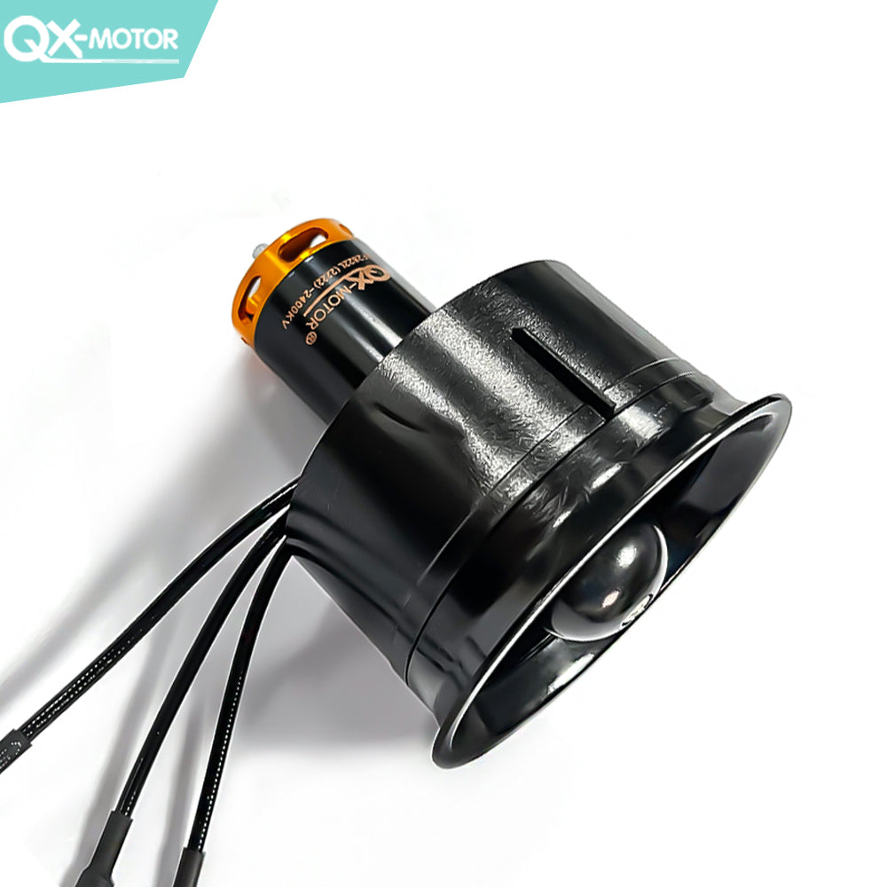 QX-MOTOR 64mm EDF 5 Blades Ducted Fan Brushless Motor QF2822 2400KV use 40A ESC for Remote Controlled Toys