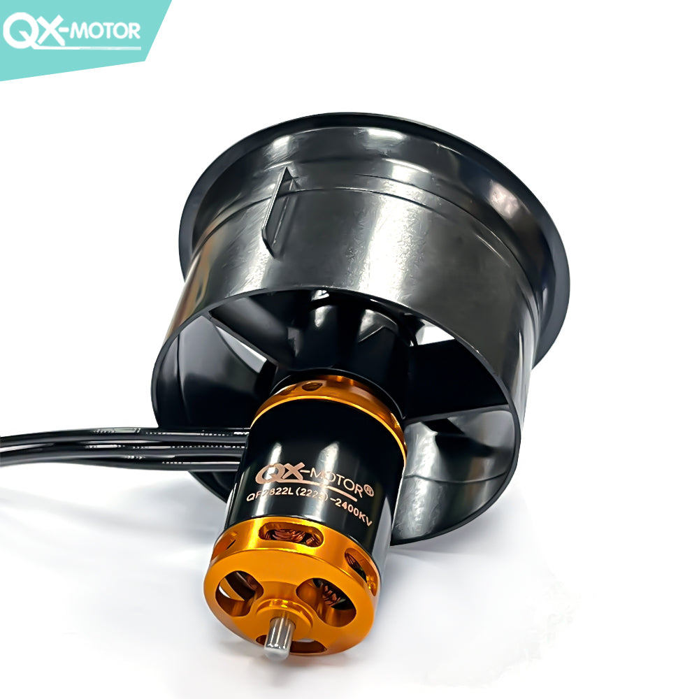 QX-MOTOR 64mm EDF 5 Blades Ducted Fan Brushless Motor QF2822 2400KV use 40A ESC for Remote Controlled Toys