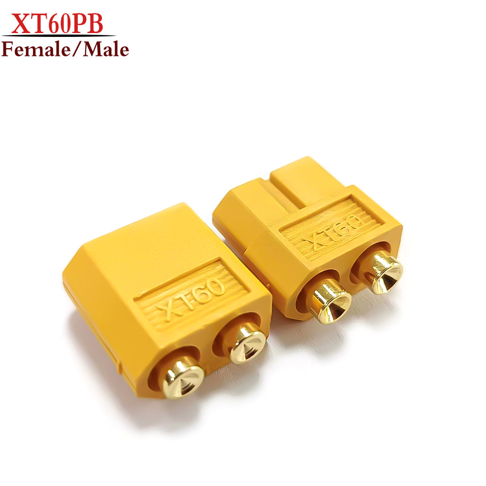 Amass 50Pairs XT60PB Plug Lithium Battery Male Female Head Socket Onboard Vertical Welding Plate Connector