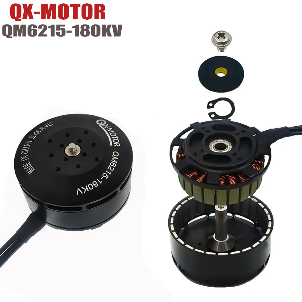 QX-MOTOR QM6215 180KV Brushless Motor CCW / CW compatible 2255 /2388 Propelle Drone Agricultural Power System