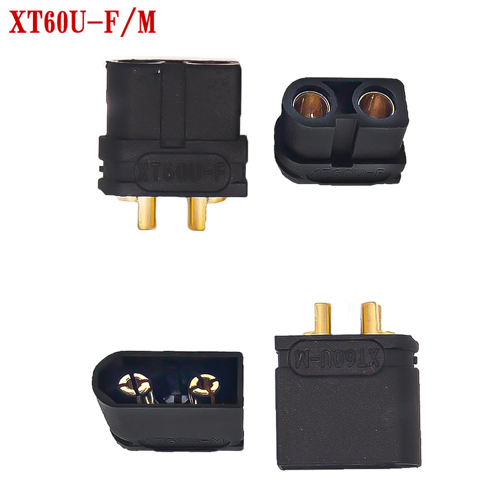 50pairs Amass XT60U Black Male Female Bullet Socket Connectors Plugs for Remote control toy parts