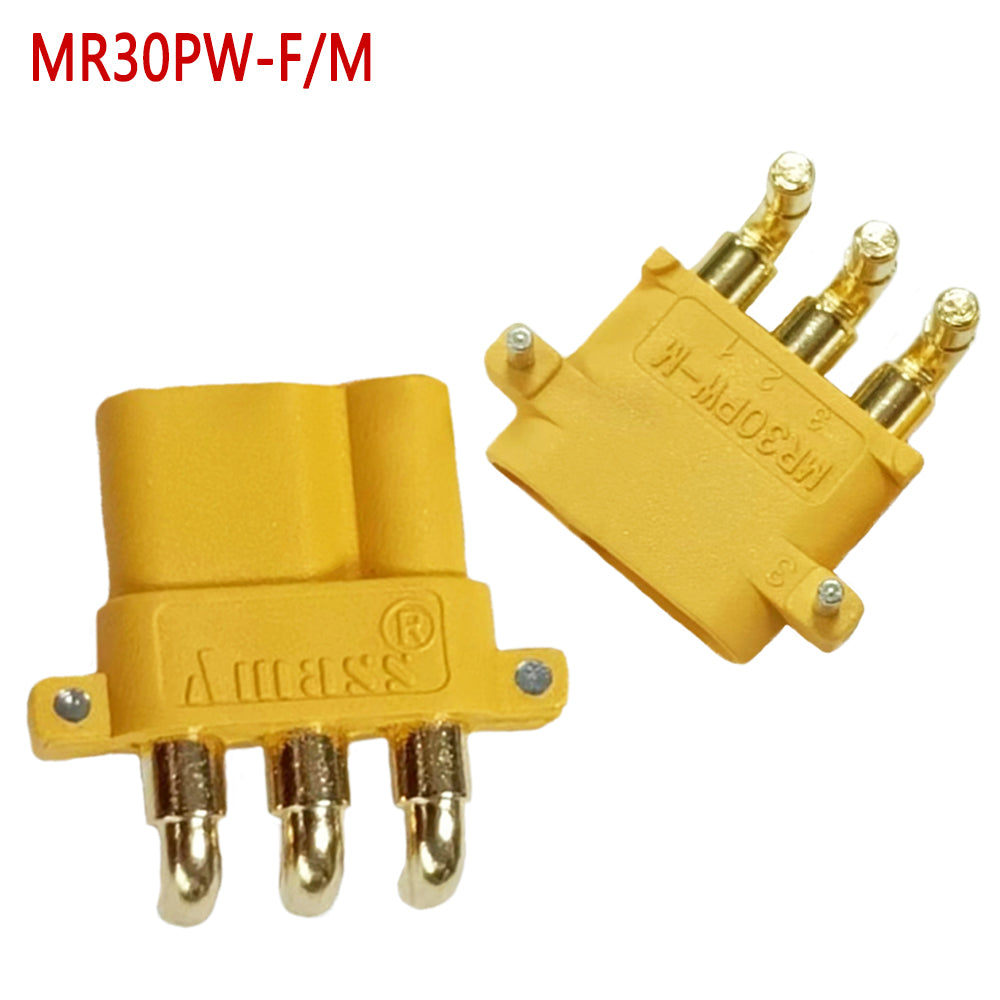 50pairs Amass MR30PW Connector Plug Female Male For RC Lipo Battery Remote Control Toy Parts