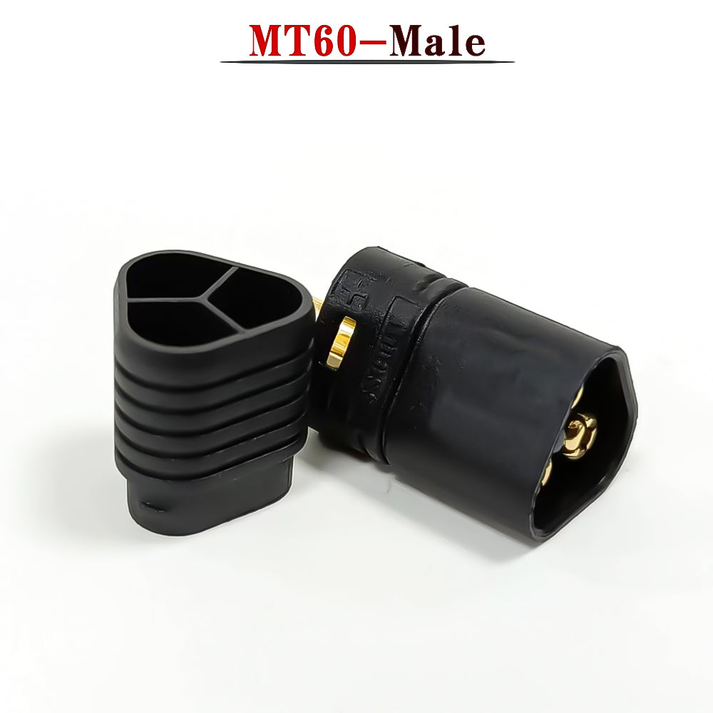 50Pairs Amass MT60 Black Male Female 3.5mm Plug Connector with Sheath Set for RC Remote Control Toy Airplane