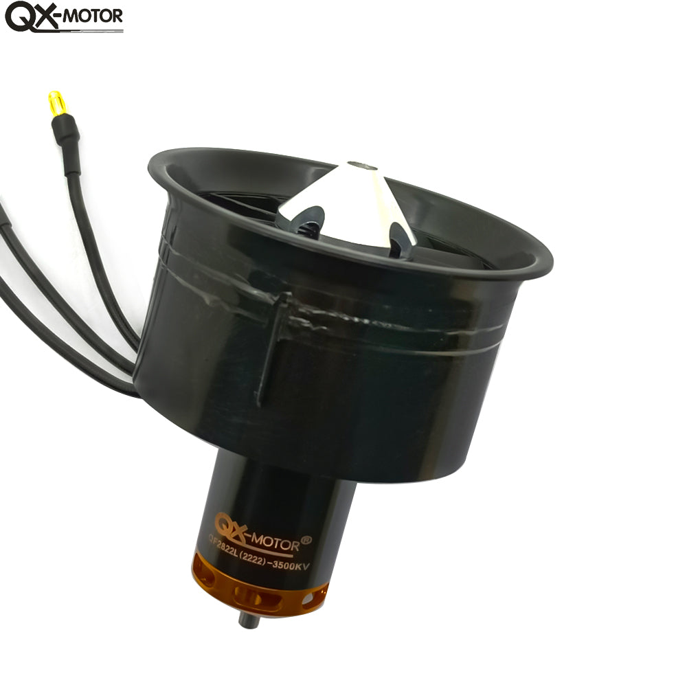 QX-MOTOR New 64mm EDF 2200KV/2400KV/3500KV/3800KV/4300kv Brushless Motor with 12 Blades Ducted Fan for RC Airplane Parts