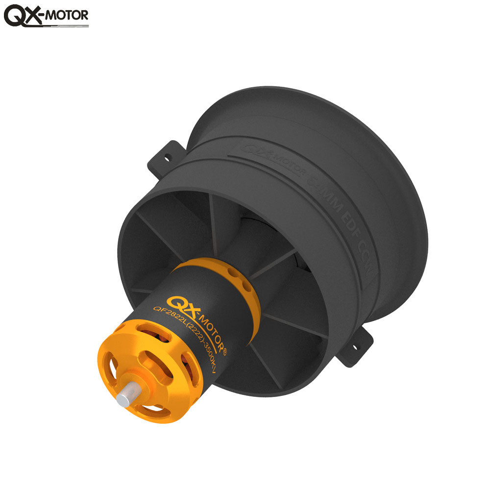 QX-Motor Upgraded version New 64mm EDF 12 Blades Ducted Fan CW CCW with QF2822 Brushless Motor For Remote Control Toy Accessories