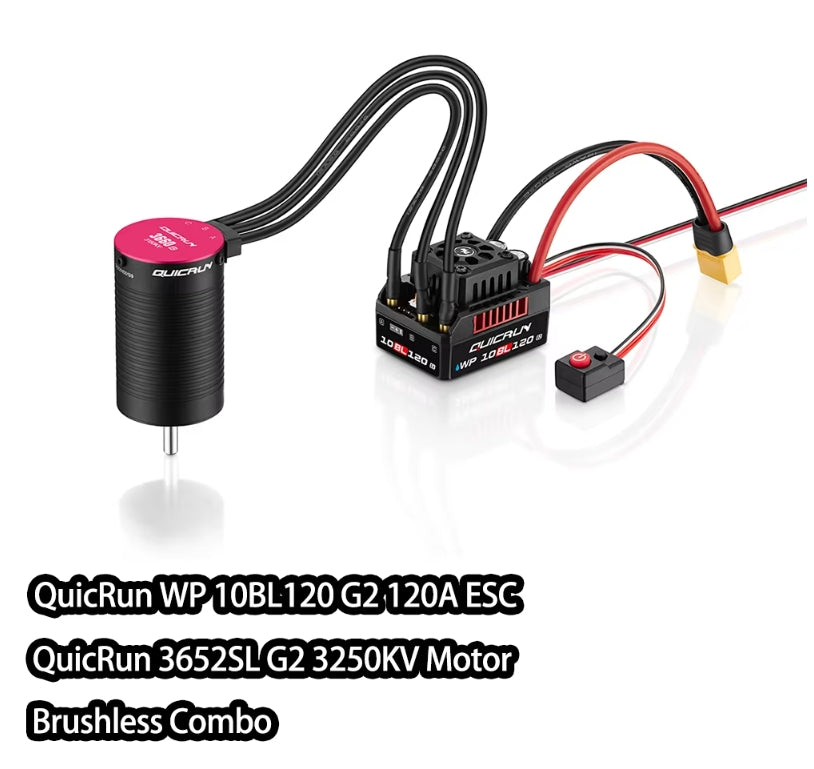 HobbyWing 3652/3660SL-G2 3250kv/3400kv/5400kv/3150kv/3700kv brushless motor, paired with G2 120A ESC, suitable for 1/10 toy cars