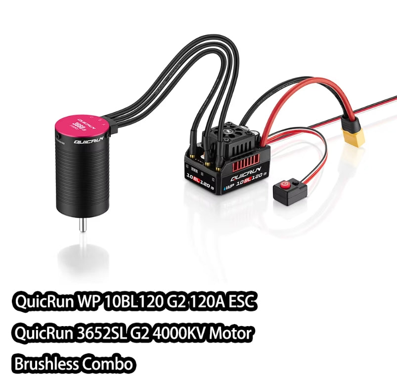 HobbyWing 3652/3660SL-G2 3250kv/3400kv/5400kv/3150kv/3700kv brushless motor, paired with G2 120A ESC, suitable for 1/10 toy cars