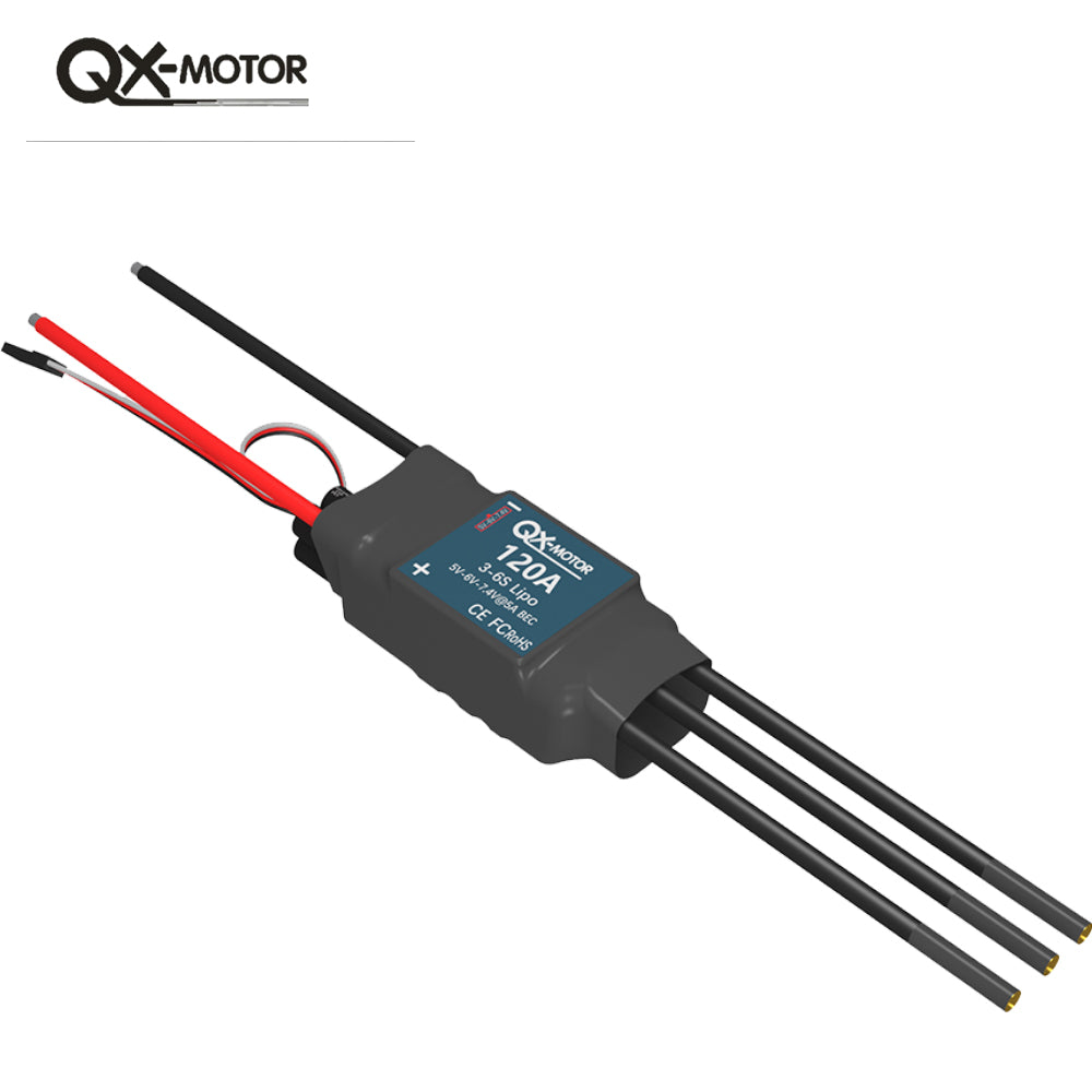 QX-MOTOR 120A ESC 3-6S with BEC, suitable for various types of remote-controlled toy drones, toy boats