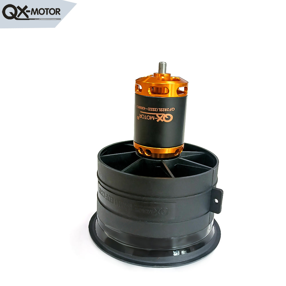 QX-MOTOR new 64mm EDF 12 Blades Ducted Fan CW/CCW with QF2822 2100KV 2300KV 3300KV 4300KV Brushless Motor for Remote control toy