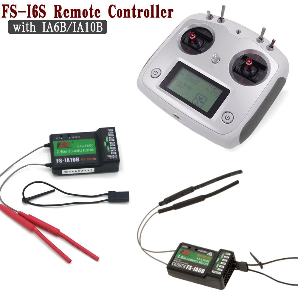 FlySky FS-I6S Remote Controller 2.4G Radio Transmitter with IA6B / IA10B Receiver for Remote Control Toy