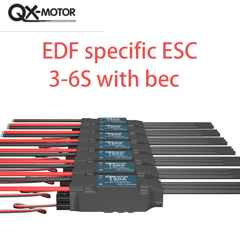 QX-MOTOR 120A ESC 3-6S with BEC, suitable for various types of remote-controlled toy drones, toy boats