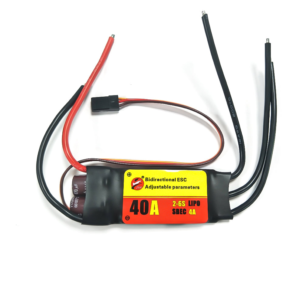 ZMR 12A/20A/30A/40A/60A/80A/100A Bidirectional Adjustable Brushless ESC for Remote Control Car Pneumatic Underwater Propeller