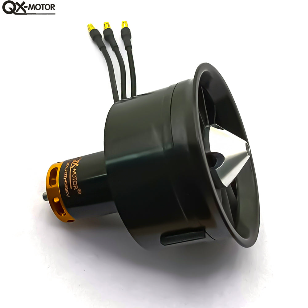 QX-MOTOR New 64mm EDF 2200KV/2400KV/3500KV/3800KV/4300kv Brushless Motor with 12 Blades Ducted Fan for RC Airplane Parts