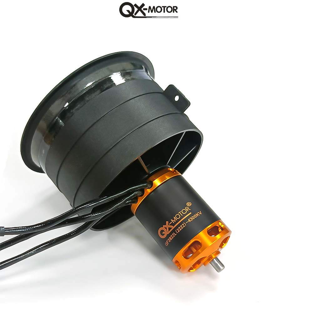 QX-MOTOR 64mm EDF 12 blades ducted fan CW CCW with QF2822 2100KV/2300KV/3300KV/4300KV brushless motor for RC aircraft