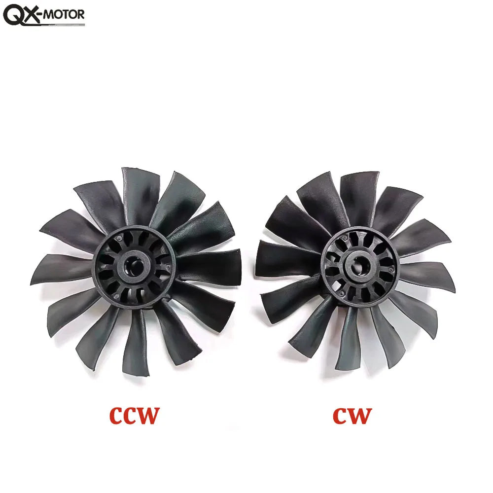 QX-MOTOR Upgraded version QF2822 12 Blades Ducted Fan CW CCW without Motor For 64MM EDF RC Remote Control Toy Parts Model Drone