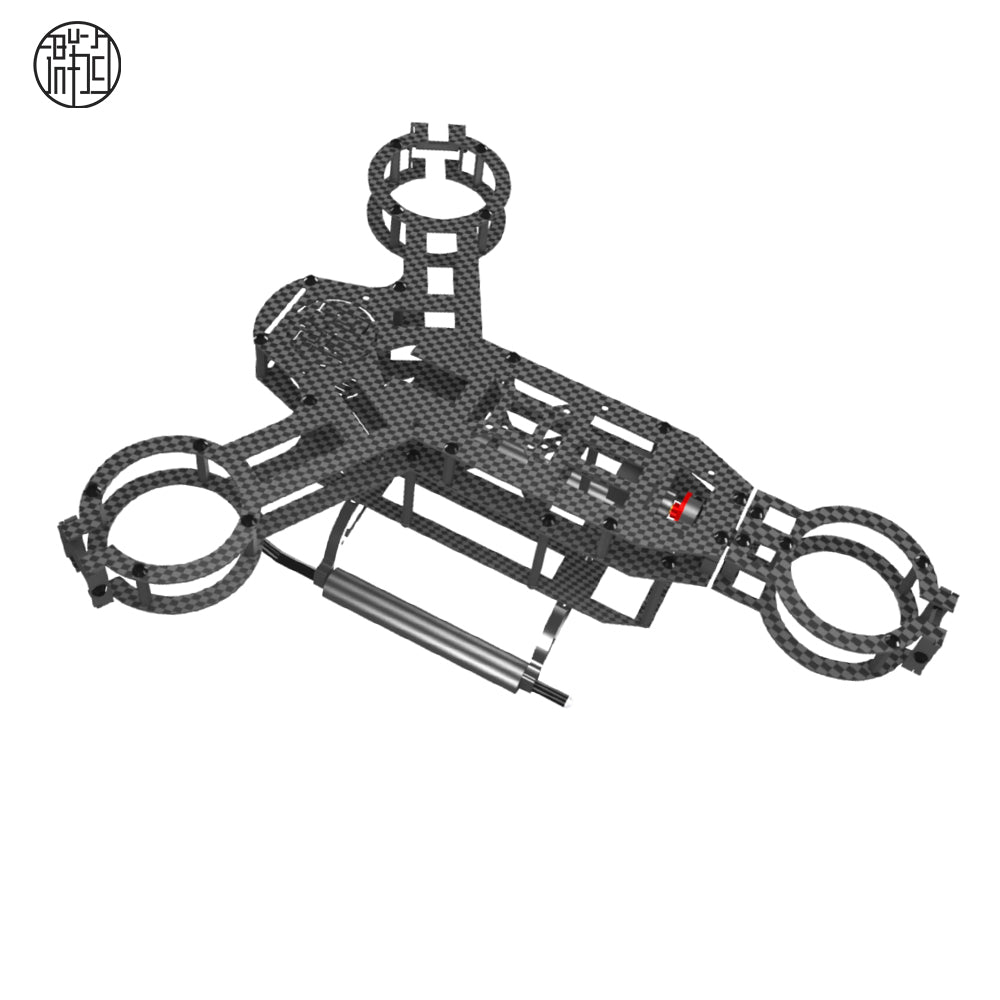 QUNXI 3KFull Carbon Fiber 3-axis aircraft Frame Kit  with dedicated servo For Remote control toy parts