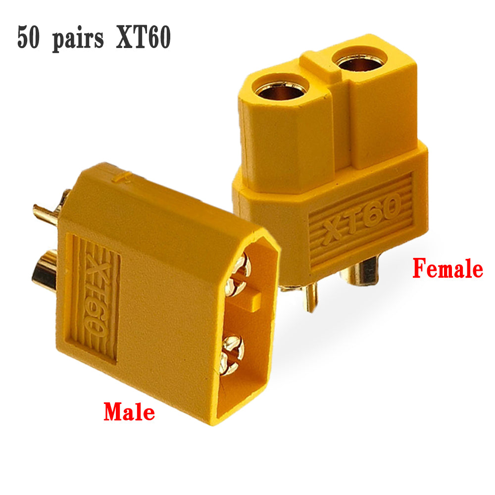 Amass 50Pairs XT60 Male Female Bullet Connectors Plugs For Remote control toy parts