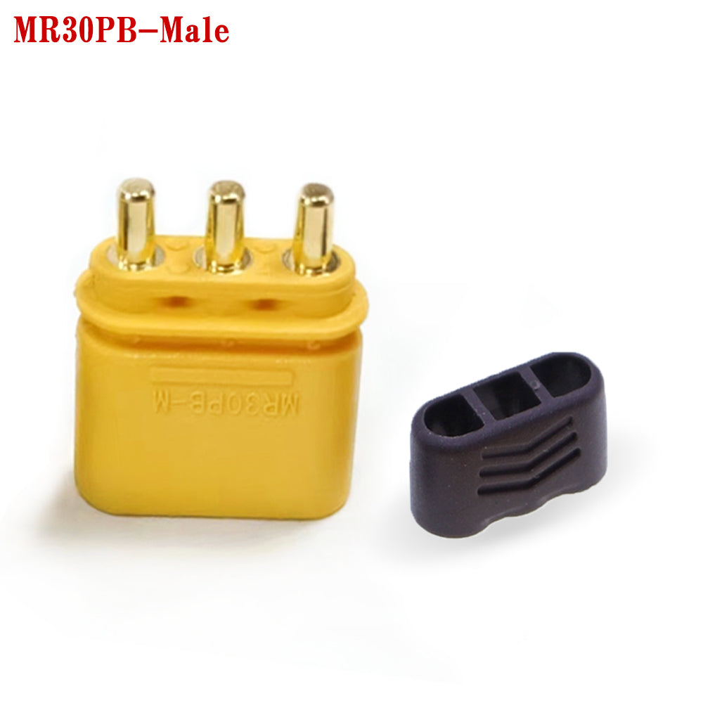 50pairs Amass MR30PB Male Female Connector Plugs with Sheath For RC Lipo Battery Remote Control Toy Accessories