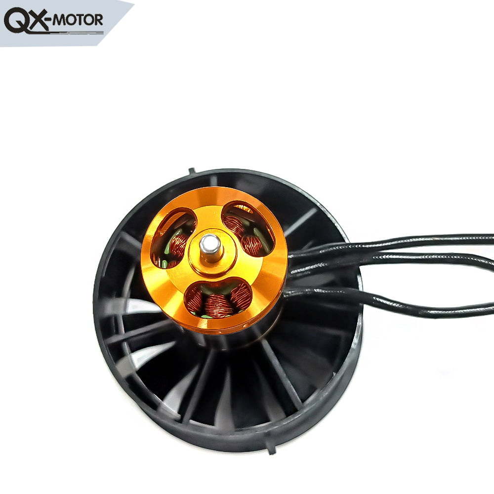 QX-MOTOR new 64mm EDF 12 Blades Ducted Fan CW/CCW with QF2822 2100KV 2300KV 3300KV 4300KV Brushless Motor for Remote control toy