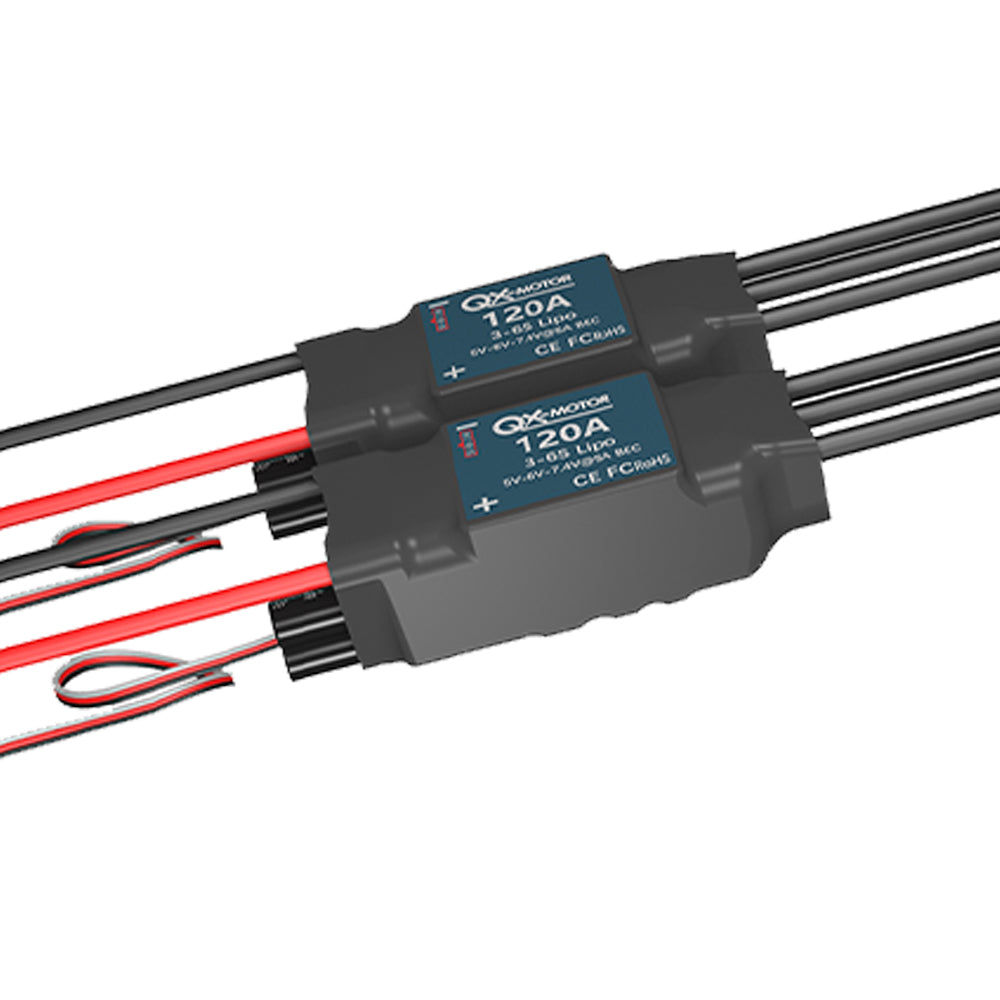 QX-MOTOR 120A ESC 3-6S with BEC, suitable for various types of remote-controlled toy drones, toy boats