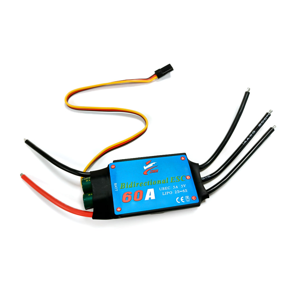 ZMR bidirectional ship model brushless ESC 12A/20A/30A/40A/50A/60A/80A with BEC for RC ship/underwater thrusters