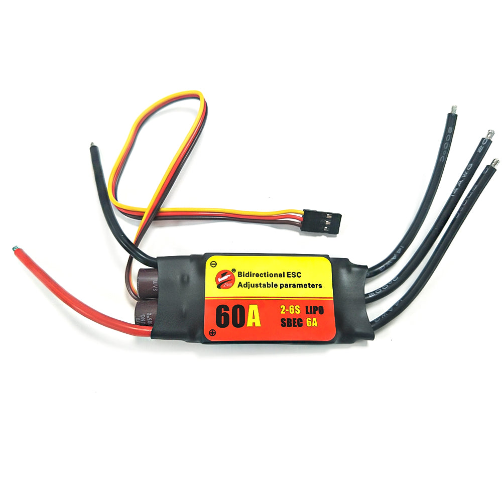 ZMR 12A/20A/30A/40A/60A/80A/100A Bidirectional Adjustable Brushless ESC for Remote Control Car Pneumatic Underwater Propeller