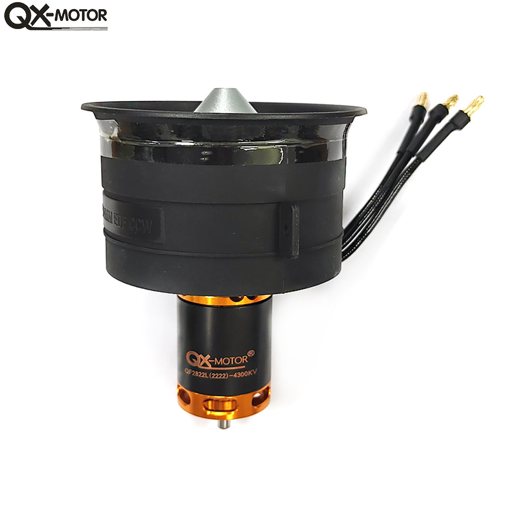 QX-MOTOR 64mm EDF 12 blades ducted fan CW CCW with QF2822 2100KV/2300KV/3300KV/4300KV brushless motor for RC aircraft