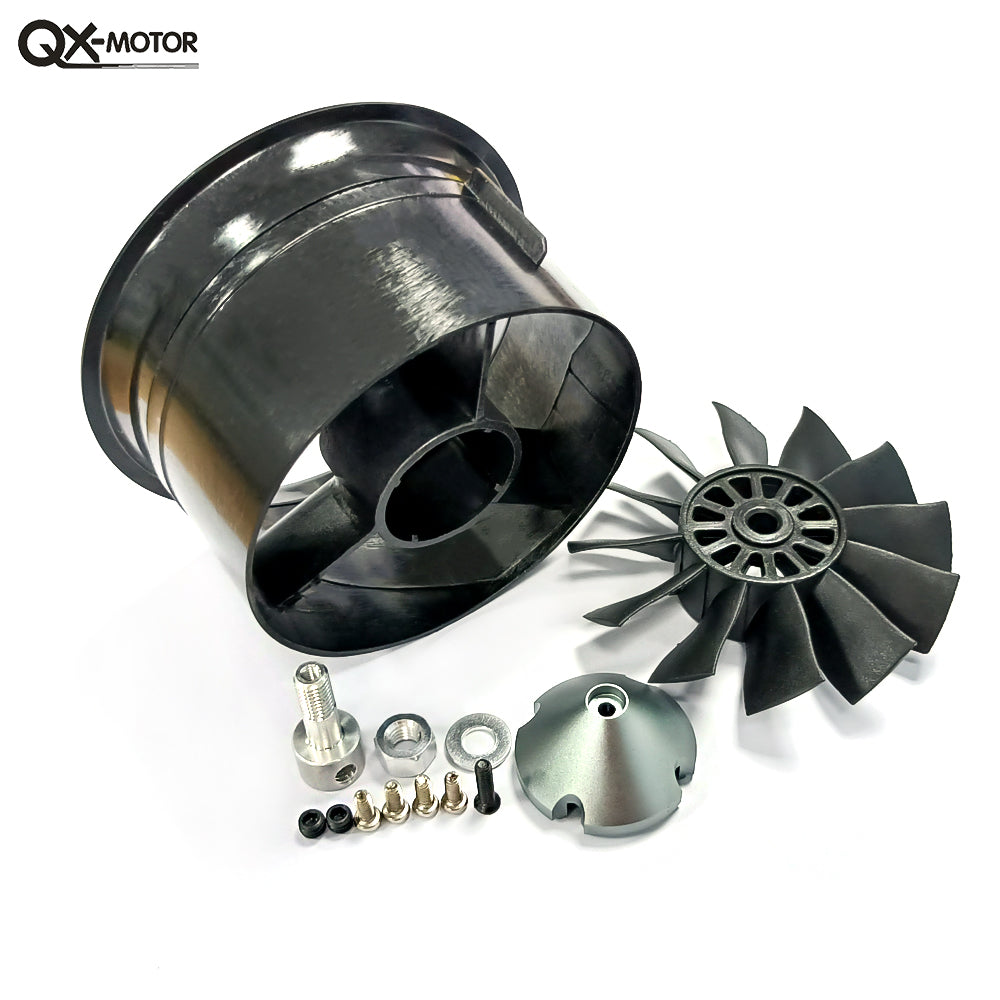 QX-MOTOR 64MM EDF without  Motor 12 Blades Ducted Fan For RC Airplane Model Drone