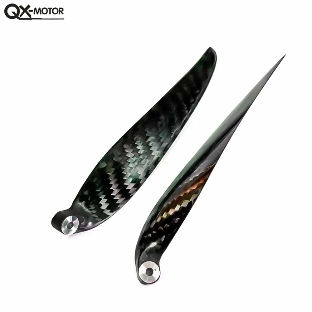 QX-MOTOR Carbon Fiber Folding propeller blade 9.5x5 10x6 11x6 11x8 12x6 13x6.5 13x7 13x8 14x8 14x9.5 15x10 16x8 16x13 18x10 19x10  For RC Airplane Props Fixed Wing Model