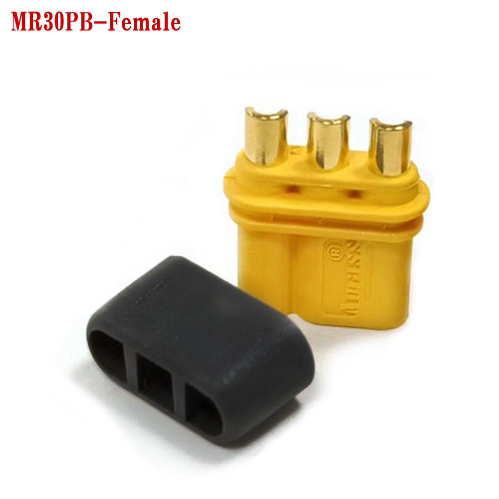 50pairs Amass MR30PB Male Female Connector Plugs with Sheath For RC Lipo Battery Remote Control Toy Accessories