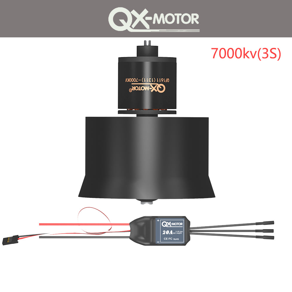 QX-Motor 30mm EDF ducted fan with 20A ESC 2S 3s 4s for Remote control toy parts