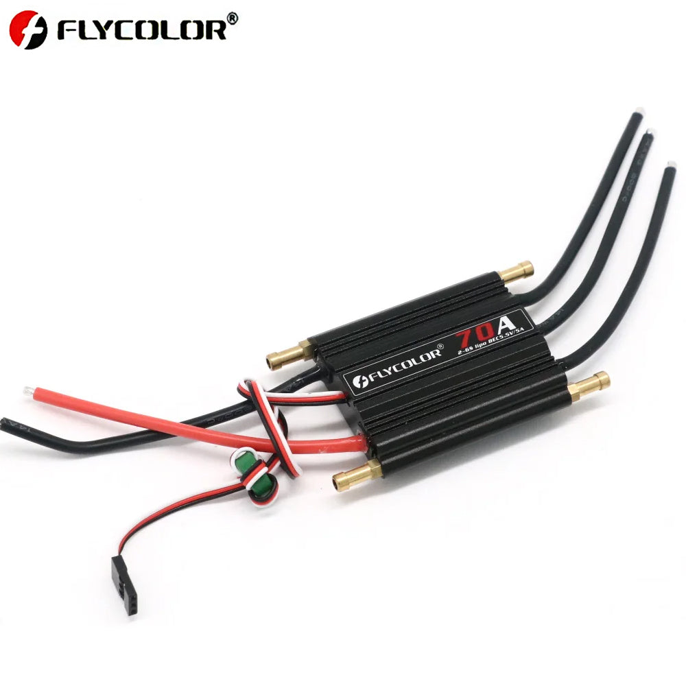 Flycolor Remote Control Ship Model Brushless ESC Waterproof 50A 70A 90A 120A 2-6S Lipo BEC 5.5V/5A With Progaming Card