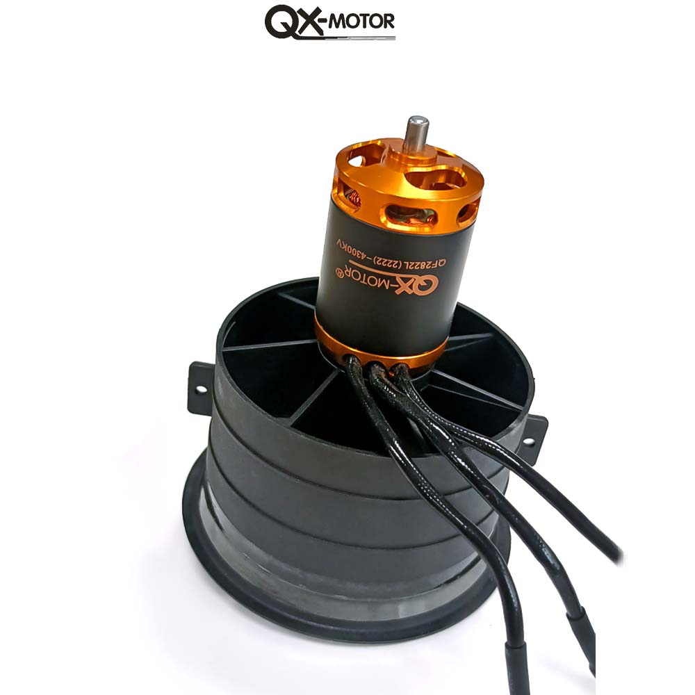 QX-MOTOR new 64mm EDF 12 Blades Ducted Fan CW/CCW with QF2822 2100KV 2300KV 3300KV 4300KV Brushless Motor for Remote control toy