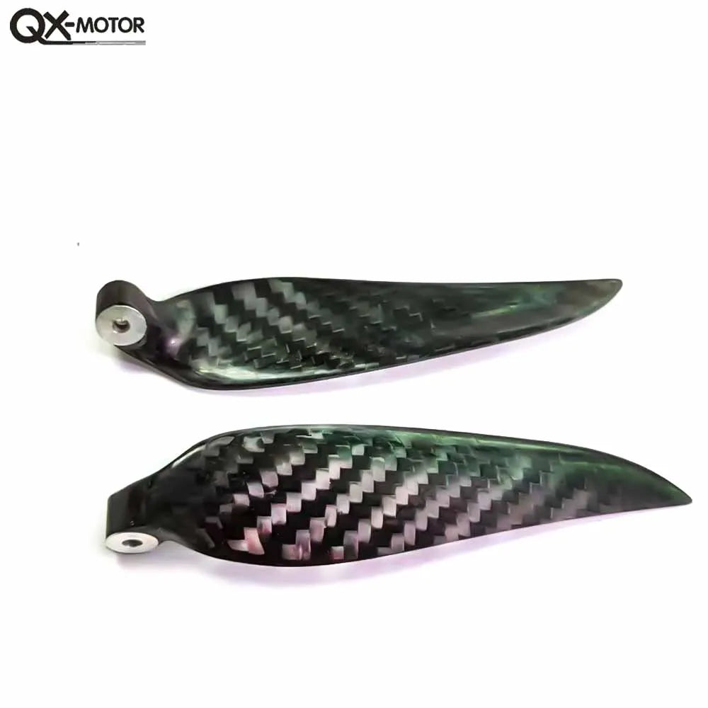 QX-MOTOR Carbon Fiber Folding propeller blade 9.5x5 10x6 11x6 11x8 12x6 13x6.5 13x7 13x8 14x8 14x9.5 15x10 16x8 16x13 18x10 19x10  For RC Airplane Props Fixed Wing Model