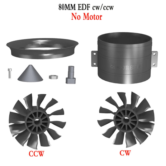 QX-MOTOR 80MM EDF no motor 12 Blades Ducted Fan For Remote Control Toy Parts