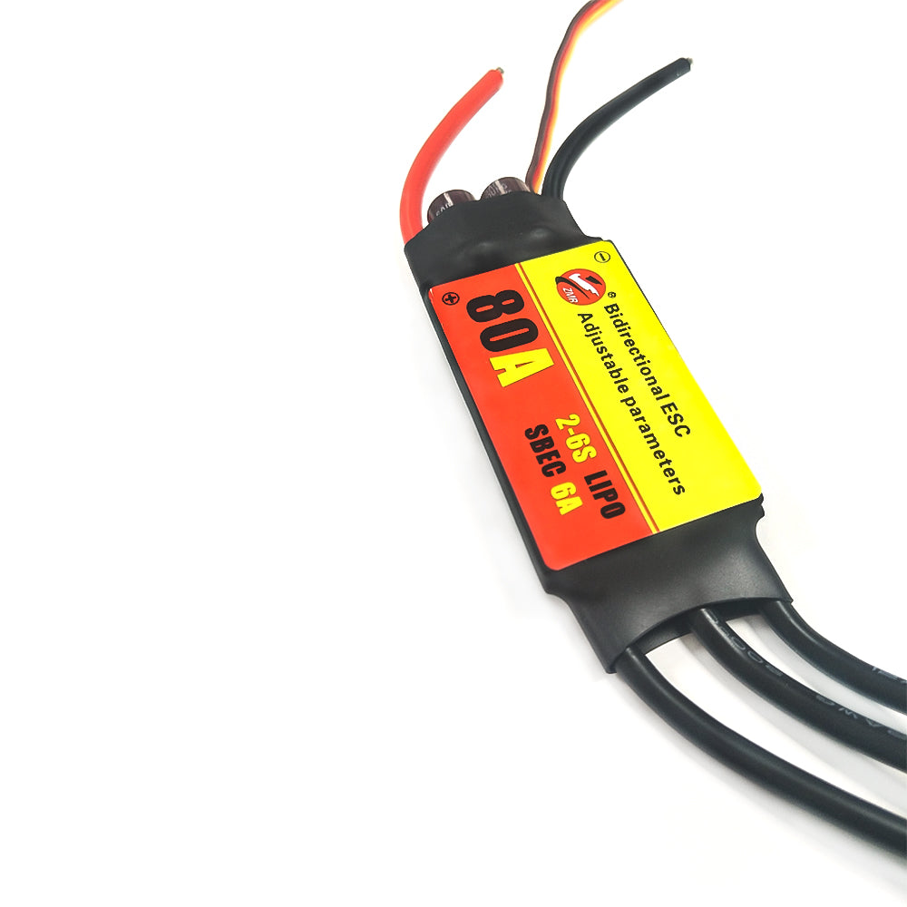 ZMR 12A/20A/30A/40A/60A/80A/100A Bidirectional Adjustable Brushless ESC for Remote Control Car Pneumatic Underwater Propeller